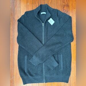 Sonoma Men's Charcoal Zip-Up Sweater